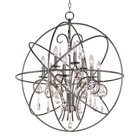 Maxim Lighting Orbit 9-Light 30" Wide Oil Rubbed Bronze Pendant Light 25145OI